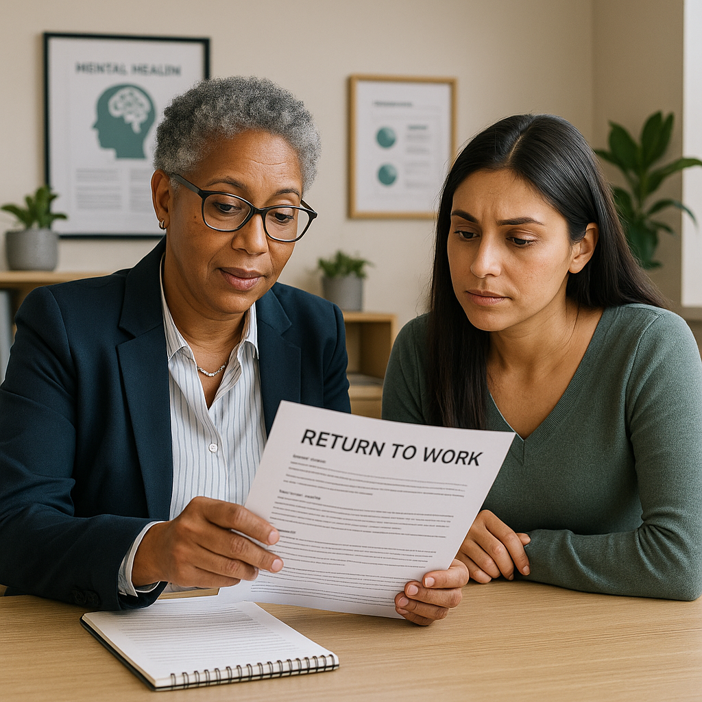 A professional healthcare consultant reviewing ret